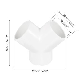 PATIKIL 2" PVC Rohrbeschläge 2Pack 3 Wege Y Form Wasserschlauch Verbindung für Garten