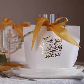 Gold Foil Wedding Favor Bags: Elegant Thank You Gift Bags