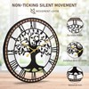JXQXYN Large Wall Clock,14“ Tree of Life Metal & Wood