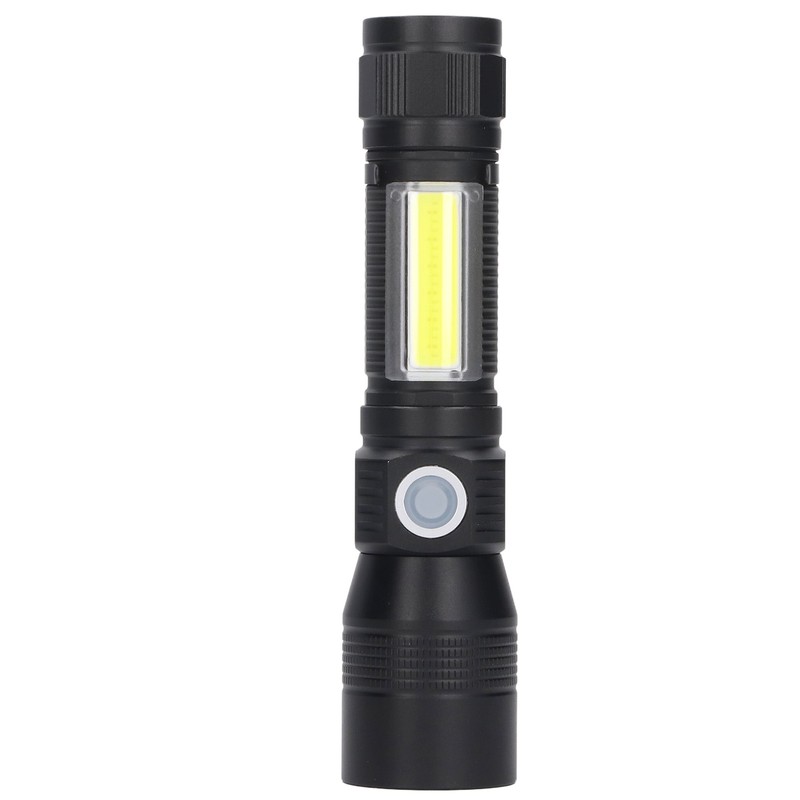 LED Flashlight Rechargeable Torch LED Pocket Flashlight with COB Light