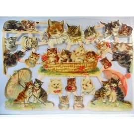 Glanzbilder Cat EF 7415 Wafer Pose Pictures Scrapbook Decoration GWI 373