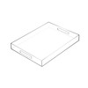 BEYLANG Clear Sturdy Acrylic Serving Tray with Handles-12x20Inch-Serving Coffee,Appetizer,Breakfast,Butler-Kitchen Countertop