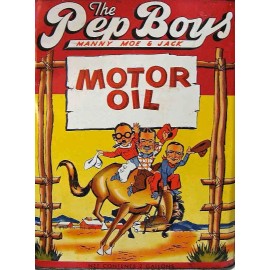 PEP BOYS  Manny Moe Jack MOTOR OIL AUTO PARTS STORE ADVERT.  5x7 REPRINT