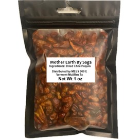Dried Whole Chile Pequin Peppers – 100% Natural Mexican Chili – Spicy Flavor for Salsas & Cooking – 16 oz Resealable Bag