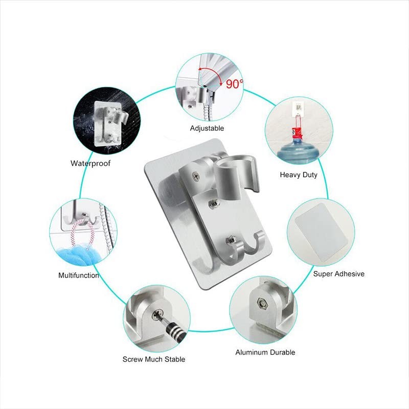 AIMALL Shower Head Holder,Adjustable Bracket Suction Shower Head Handset Holder