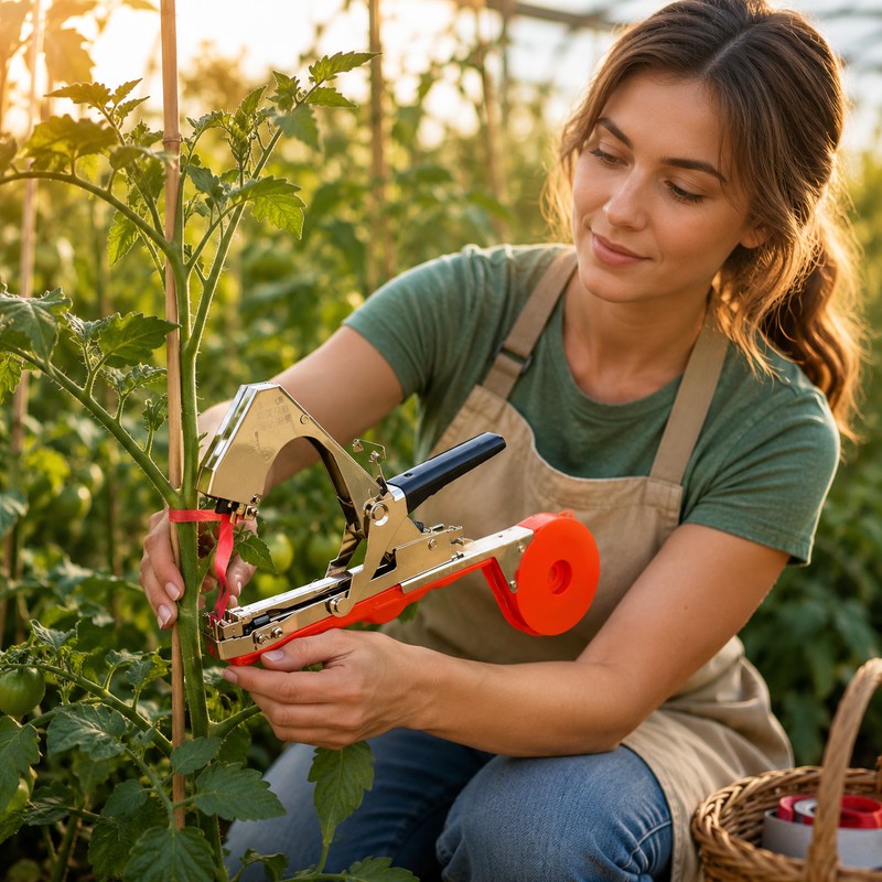 Plant Tying Machine for Garden Support – Handheld Tapener Tool