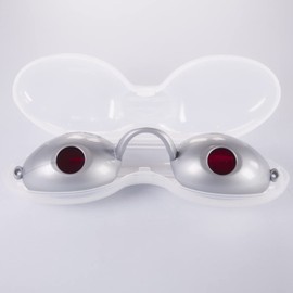 Lessian Giss Vision 2 Eye Protection for UVA and UVB Solar Cabins, Ideal for Beach and Pool (Silver)