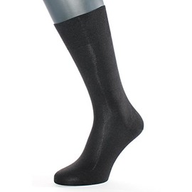 ALBERT KREUZ Men’s luxury business socks made of 98% silk black EU 42-44 / US 9-11