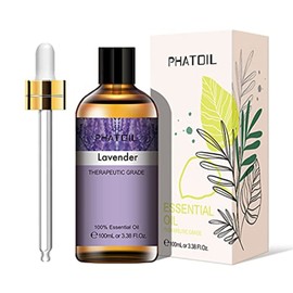 PHATOIL Essential Oil Lavender Aroma Oil Essential Oil 3.4 fl oz (100 ml) Lavender Oil Massage Oil