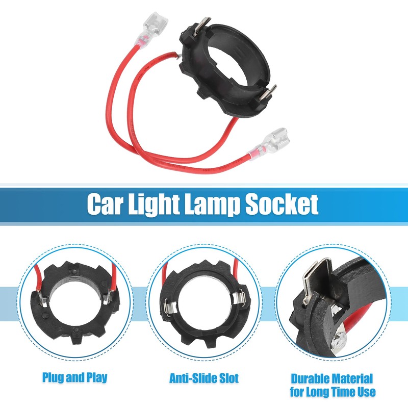 uxcell 2pcs H7 LED Headlight Bulb Base Holder Adapters Socket