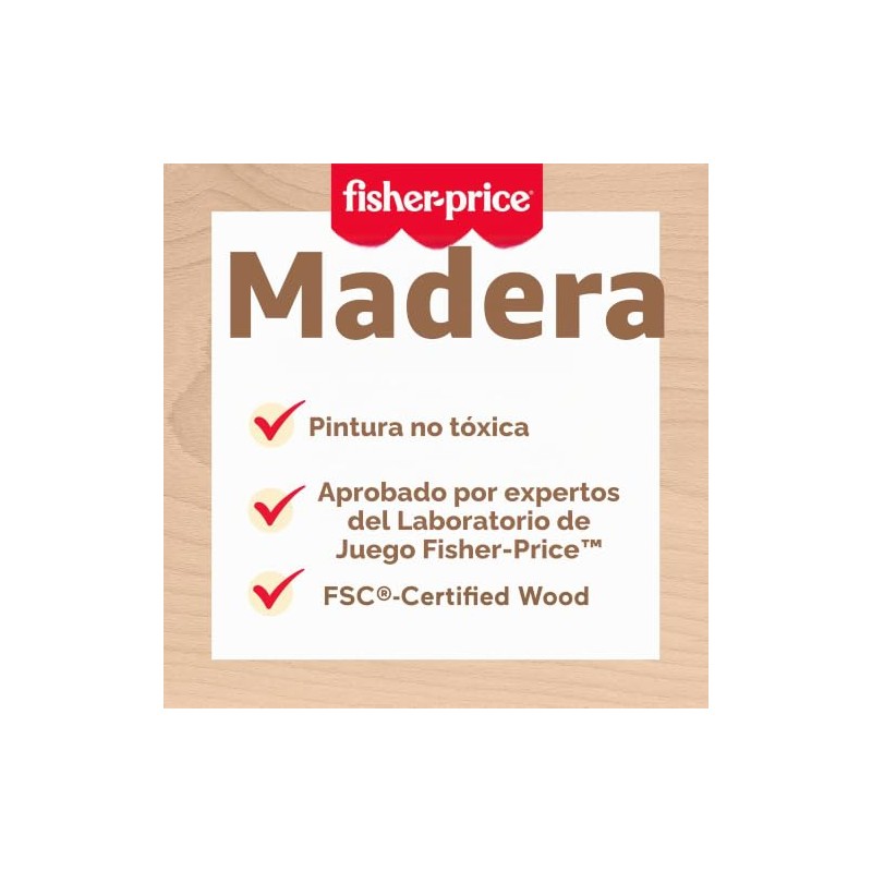 Fisher-Price Juguete para Bebés Tablero Animalitos de Madera para bebés