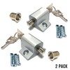 2 Pack of Window and Patio Door Sliding Locks with