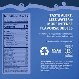 Bobelo Self Carbonating Hydration Packets - Coconut Berry Blitz Flavor (15 ct) | Low Calorie Electrolyte Drink Mix | Keto Friendly, Sugar Free Water Enhancer | Soda Sparkling Water Alternative