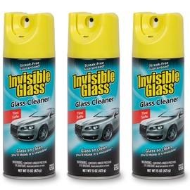 Invisible Glass 91163-3PK Premium Aerosol Glass Cleaner Spray for Car Windshields and Windows, Automotive and Home Window Cleaner, Streak-Free, Ammonia-Free, Tint-Safe – 15 oz (Pack of 3)
