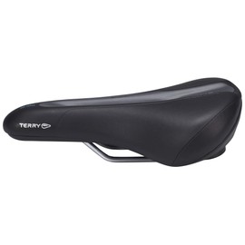 Terry Fisio GT 423 001 67 Men's Saddle with Light FeC Steel Frame and DuraLux Microfibre Outer Material in Black, Seat Width: 9 cm - 12 cm