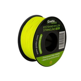 Grettz 100m Yellow Stringline – Heavy-Duty 8 Braid Nylon Line for Bricklaying, Landscaping, and Site Marking