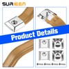 SURIEEN 55009801K Interior Door Handle Pull Strap Kit, Brown Front