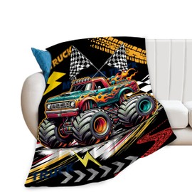 Truck Blanket Truck Throw Blanket Truck Gifts for Boys Monster Jam Truck Decor Truck Fleece Blanket Truck Plush Blanket Truck Throws Blanket for Truck Lovers Monster Jam Gifts for Teens 40"X50"
