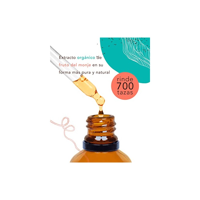 Monk Fruit Orgánico Líquido, 120 ml, Rinde 700 tazas, Mayan