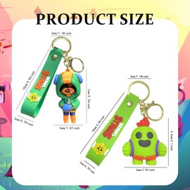 Animation Character Keychain, Cute Keychain, Gamer Gift, Durable Backpack Pendant, Party Supplies, Kids Gift, Suitable for Boys and Girls, b