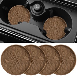 ME.FAN Car Cup Coaster [4 Pack] Silicone Car Coasters/Cup Mats - 2.75In Universal Non-Slip Recessed Car Interior Accessories - Car Cup Holder Insert Coasters Coffee