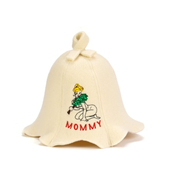 Sauna Mommy Natural Ingredients Sauna Mommy White / Grey 100% Organic Wool Material makes you feel like you're in a Russian Sauna - Keeps your head from heat - Includes an English e-book guide on Sauna - Embroidered