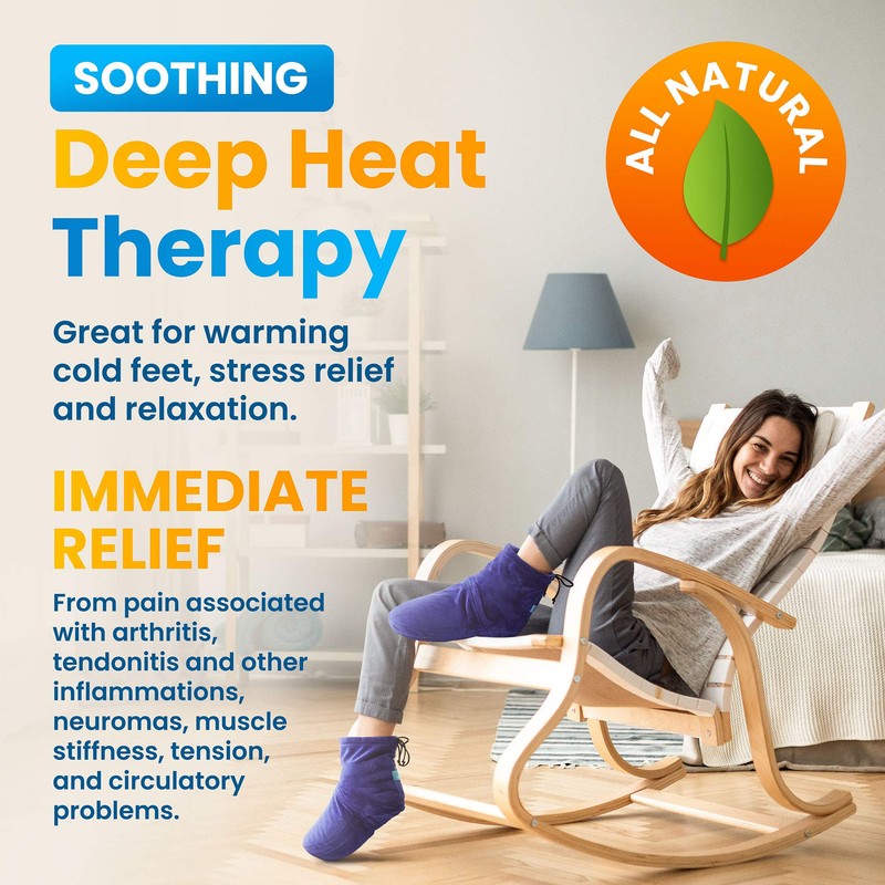 Microwaveable Booties and Feet Warmers - Deep-penetrating heat for relieving