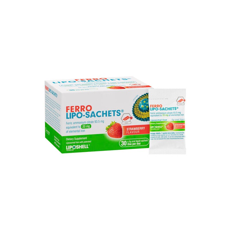Lipo-Sachets Ferro Strawberry 5g 30 Sachets