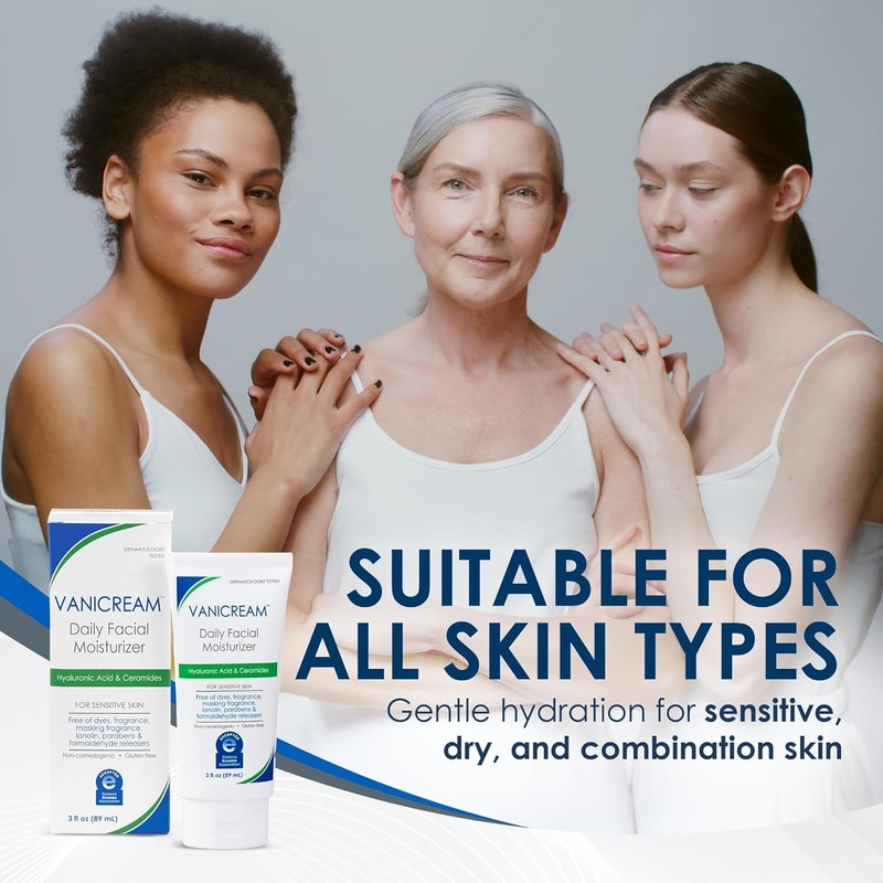 Vanicream Daily Facial Moisturizer with Ceramides and Hyaluronic Acid -