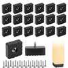 Pack of 20 Square Rubber Feet, Screwable, 30 x 30