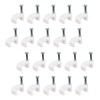 Bolsa 20 Pzs Grapa Plana Cable Aksi 8 Mm Blanco