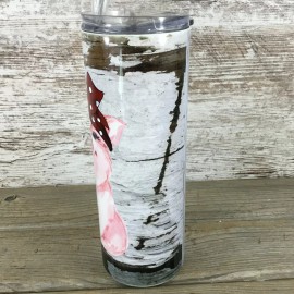 Unbranded Country Pig Barn Wood Rustic 20 oz Skinny Tumbler with Straw & Lid