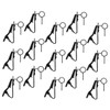 minkissy 15pcs Iron Lavalier Microphone Clips Heavy Duty Metal Holder