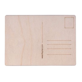 Rayher 62876505 Value Pack of 26 Plain Wooden Postcards to Decorate with Address Panel on the Back, Rectangle Wood Board for Crafts, 14.8 x 10.5 x 0.3cm