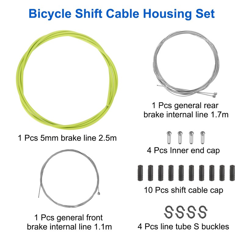sourcing map Bicycle Shift Cable Housing Set Universal Bicycle Brake