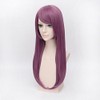 MSHUI 60cm Anime Cosplay Long Purple Wig