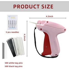 Stitchy Stitch Gun, Tagging Gun for Clothing, Stitch Gun with 5 Steel Needles 0.22 inch and 500 Black and 500 White Micro Fasteners, Micro Stitch Gun for Clothes, Stitchy Quick Clothing Fixer