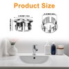 2pcs Sink Overflow Ring, Chrome Bathroom Sink Overflow Trim Ring