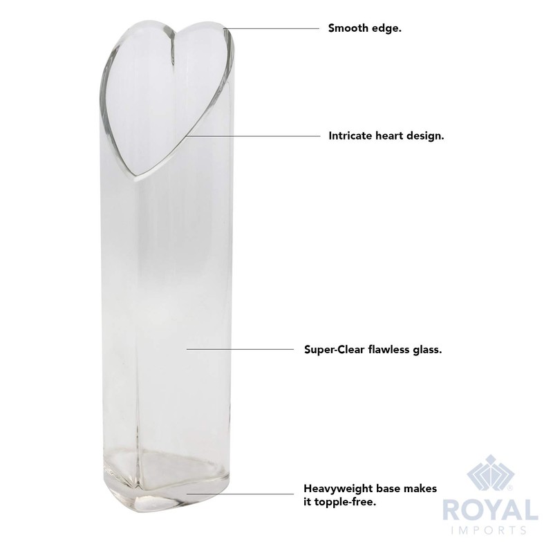 Royal Imports Flower Glass Vase Decorative Centerpiece for Home or