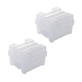 4" or 100mm Wafer Sample Box Wafer Cassette, Wafer Carrying Tray for Silicon 25 Slots, Sapphire, SiC Substrate Storage (Pack of 2 pcs)