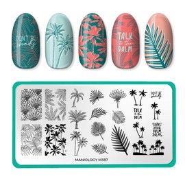 Maniology Shake Your Palm Fronds Nail Stamping Plate, Tropical and Beach Vibes Nail Art, Summer Manicures