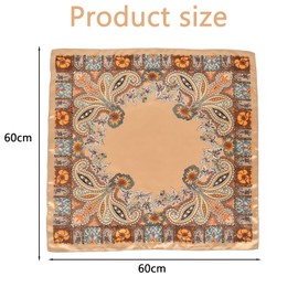 AYNKH 4PCS Square Satin Headscarves, 4 Distinct Colors, Silk Hair Scarves Accessories, Various Ways of Use, Classic Patterned Squares Beach Bandanas for Women