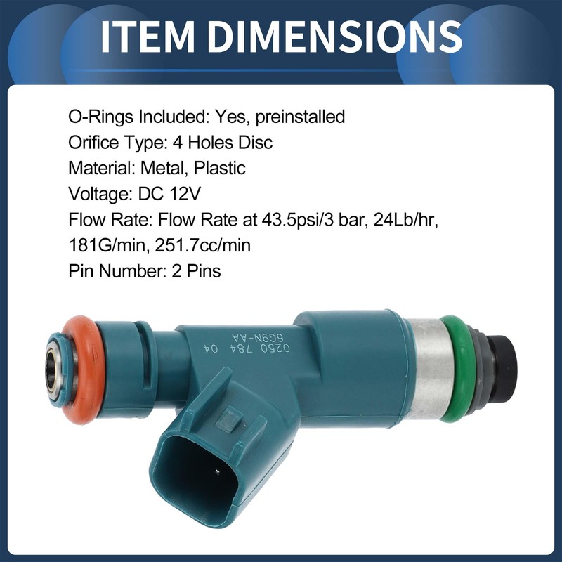 INFINAUTO Fuel Injector, Engine Fuel Injection Nozzle No.LR001982 for Land