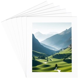 SOFPLATE 15Pcs 10x12 Photo Mat Picture Frame Matting Paper Pre Cut Hollow Rectangle Display Show Core Bevel Album Backing Pack Kit Accessories for 7 x 9in Photos Pictures Wall Artwork Decorations