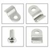 BACLAUGH 12pcs 3/16" Stainless Steel Brake Line Clamp & Screw