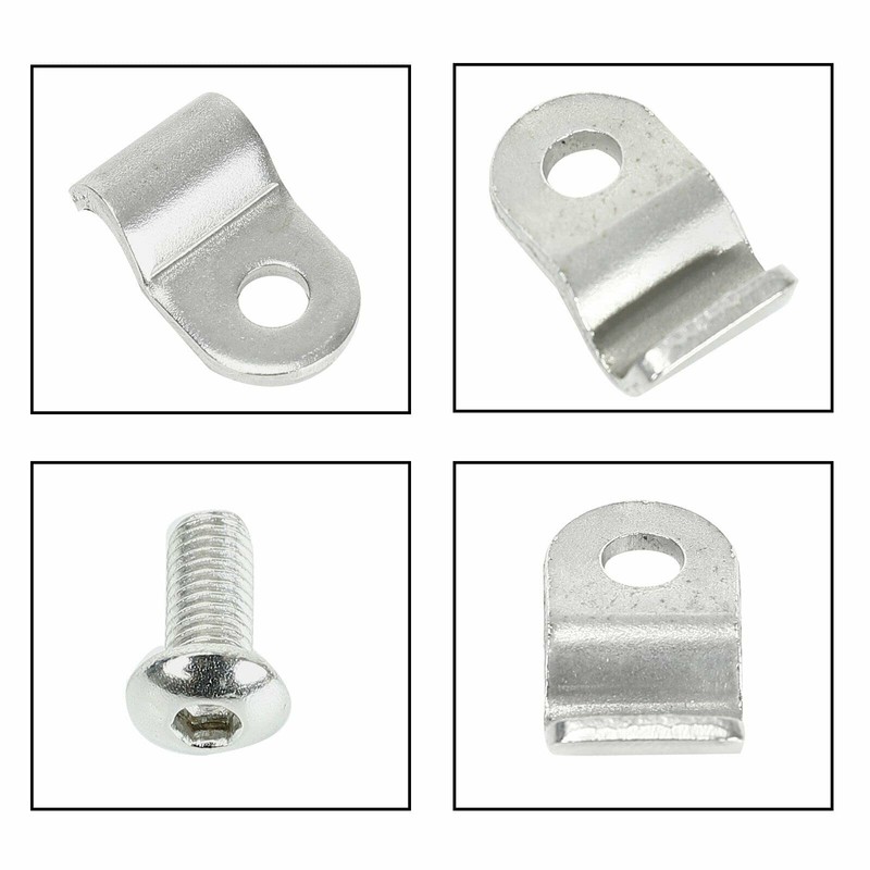 BACLAUGH 12pcs 3/16" Stainless Steel Brake Line Clamp & Screw