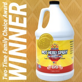 Bodhi Dog Not Here! Spray - Trains Your Pet Where Not to Pee Indoors or Outdoors - Anti Marking Deterrent for Furniture, Carpet & Floor - Training Corrector for Puppy & Dogs - Made in USA (128 Fl Oz)