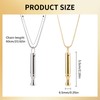 Xumann 2PCS Breathing Necklace, Fashion Golden Silver Titanium Steel Whistle