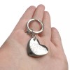 Udobuy New Teacher Gift Heart Shaped Silver Tone Keychain Big