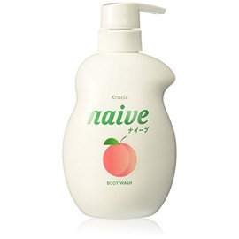 KRACIE Naive Body Pump Soap, Peach, 17.9 Ounce
